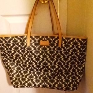 Coach black, white, tan, large